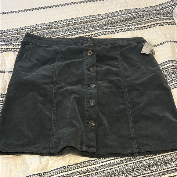 Maurices Dresses & Skirts - Maurices Charcoal Button-Down Mini Skirt